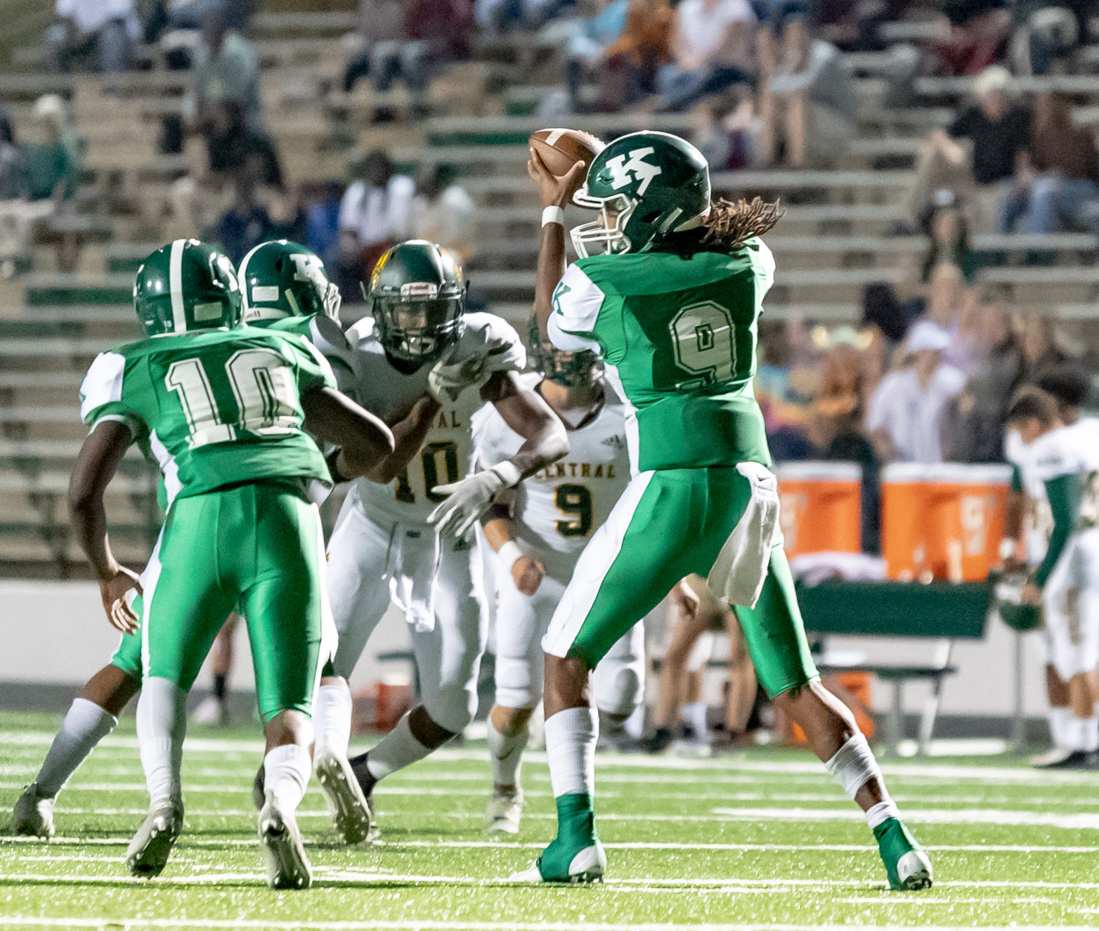 Friday night high school football action